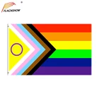 Новый яркий флаг для ЛГБТ-трансформера, новый дизайн 2021, улучшенное отображение интерсексуалов ЛГБТ, тяжелый полиэстер 100D