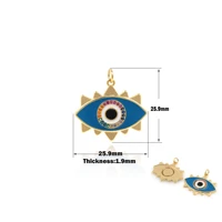 enamel evil eye charm for handmade bracelet necklace earrings diy accessories jewelry making cubic zirconia charm jewelry