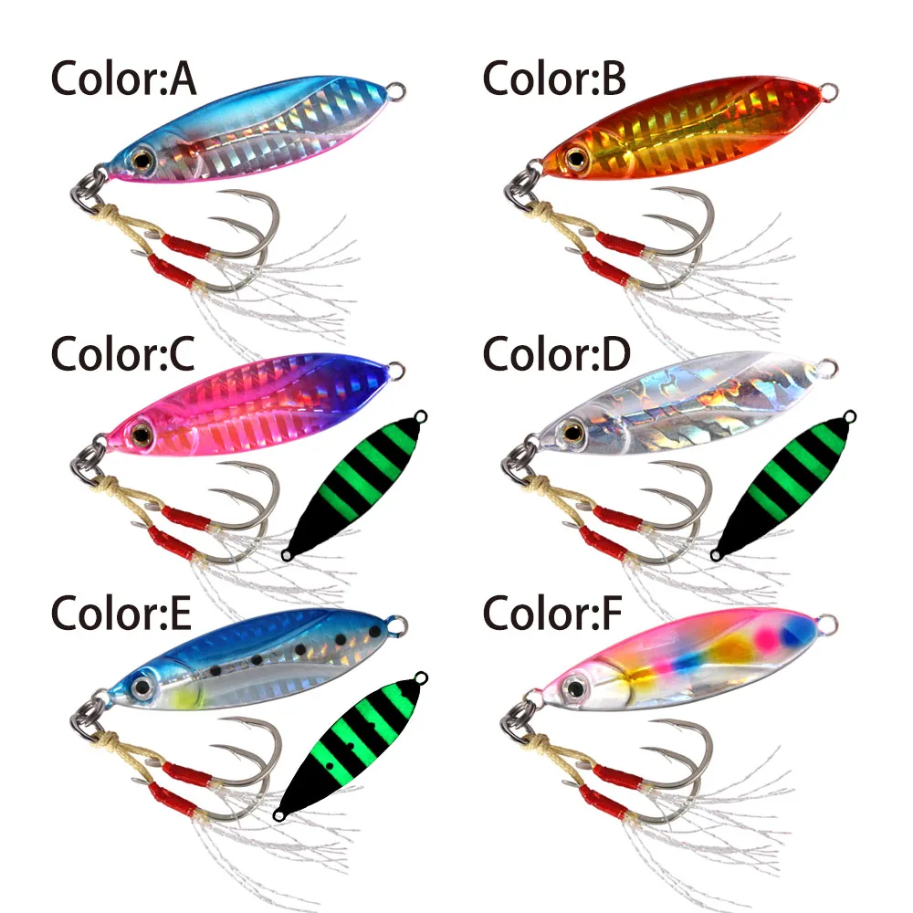 Shore Slow pitch Jig lure kelvar line jig swimbait Metal jigging lure18/28/38g casting fishing Artificial Bait | Спорт и развлечения
