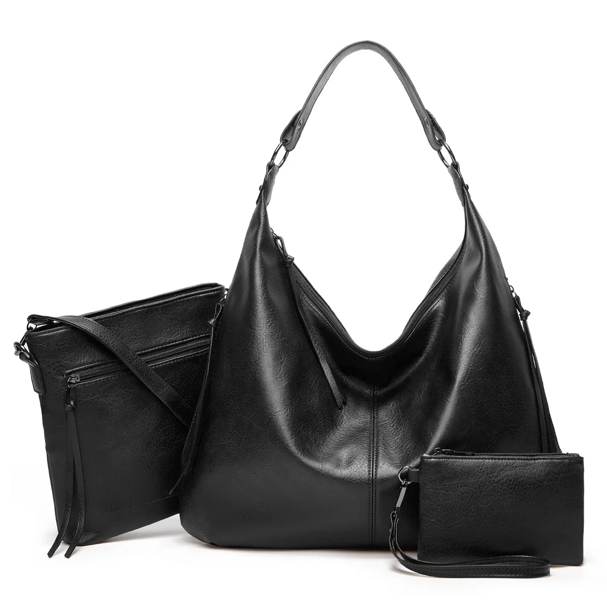 

High Quality Soft Pu Leather 3 Pieces Composite Bag Women's Lager Capacity Shopping bag Handbag Clutch