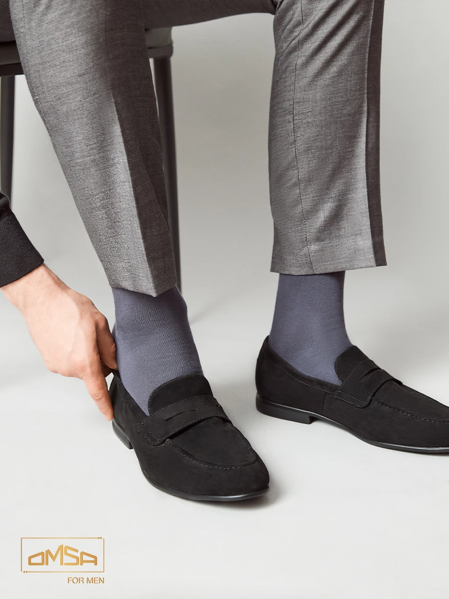 Носки мужские OMSA Classic 202 классические высокие с широкой резинкой из хлопка