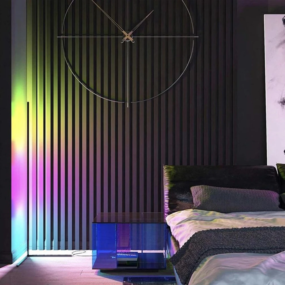 Nordic RGB Угол торшер современный простой светодиодный стержень Торшеры для Гостиная Спальня атмосферу стоящий в помещении, светильник таблицы - изображение
