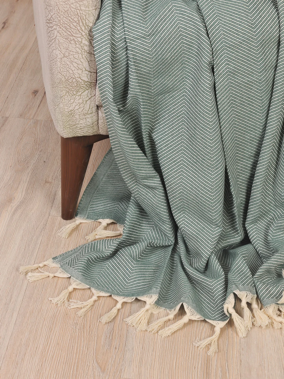 Зеленый чехол для дивана 100% турецкое Хлопковое одеяло подходит вашего домашнего