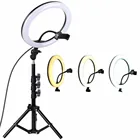 Селфи для мобильных телефонов с подсветкой и штативом. Кольцевое селфи с подсветкой и штативом. Управление сенсорное и с пульта.