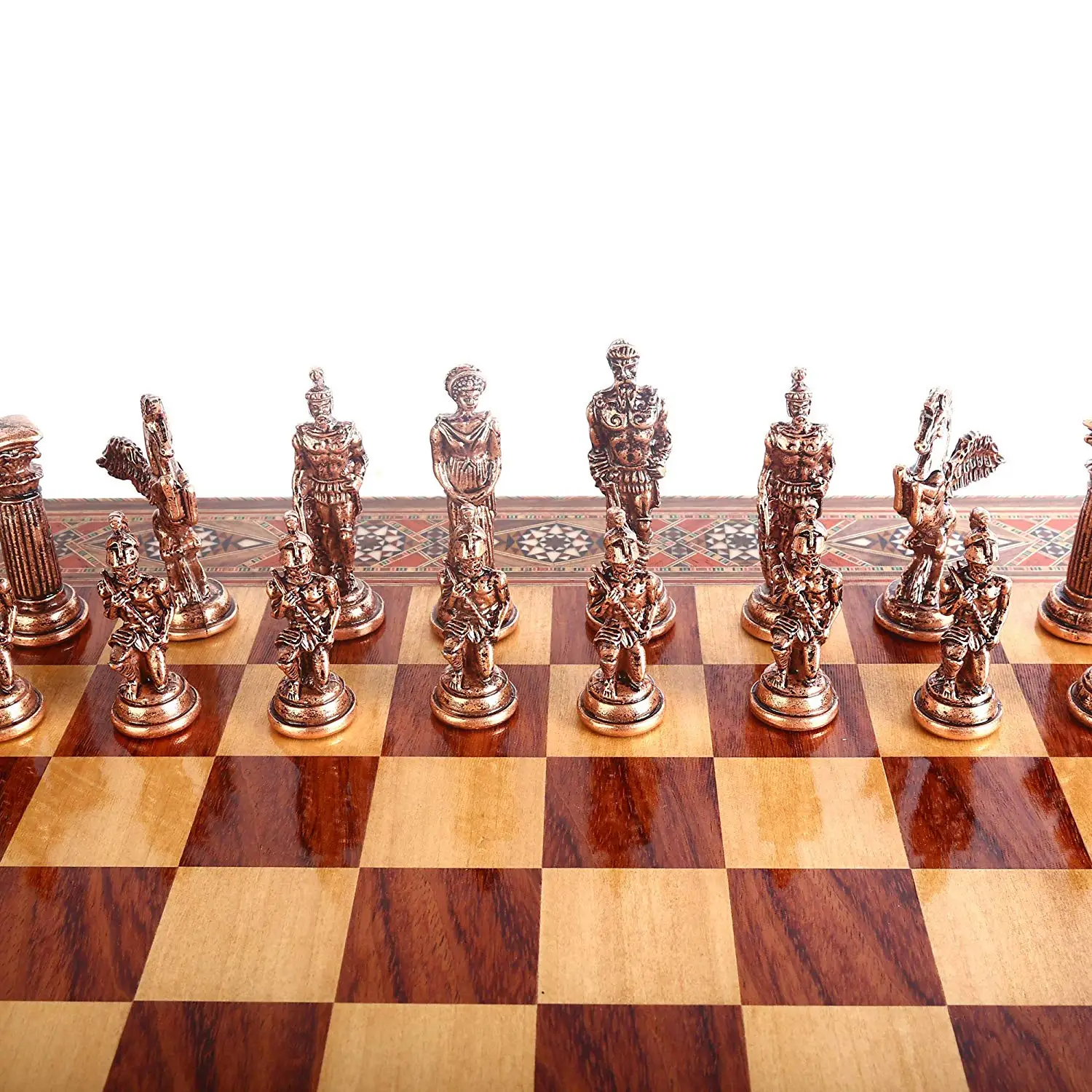 (Only Chess Pieces) Antique Copper Mythologic Pegasus Figures Handmade Metal Pieces Big Size 9.5cm(Board is Not Included) | Спорт и