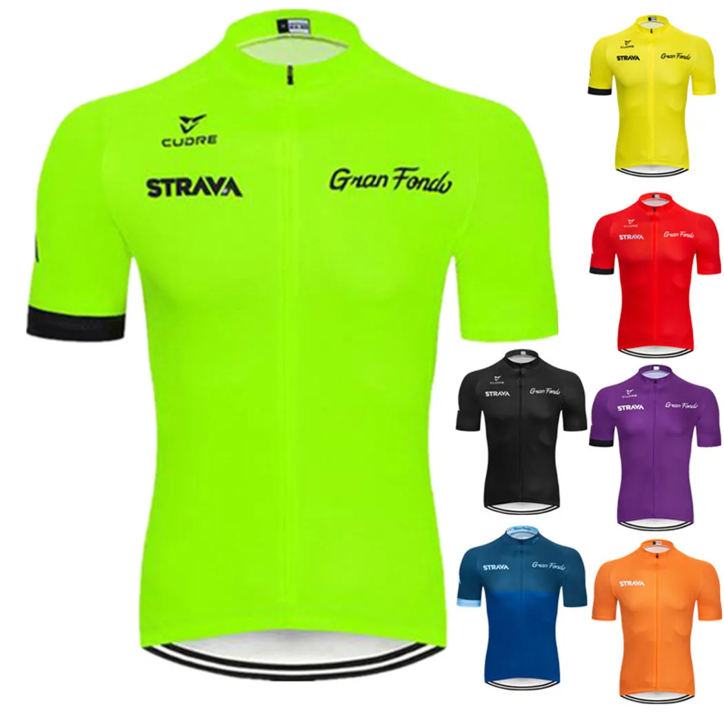 

STRAVA Top Green Cycling Jersey Men's Bicycle Clothing Maillot Ciclismo 2021 Pro Breathable MTB Bike Jersey Road Cycling Shirt