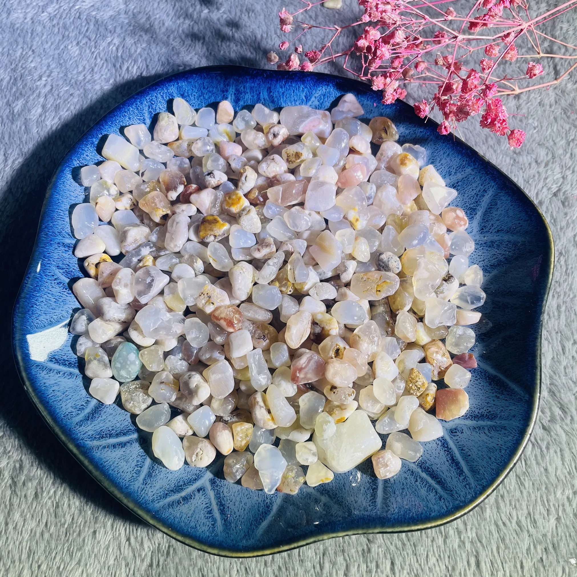 

Натуральный цветок Агат Чип сломанный маленький гравий камень прозрачный аквариум цветочный горшок садовый лечебный домашний орнамент