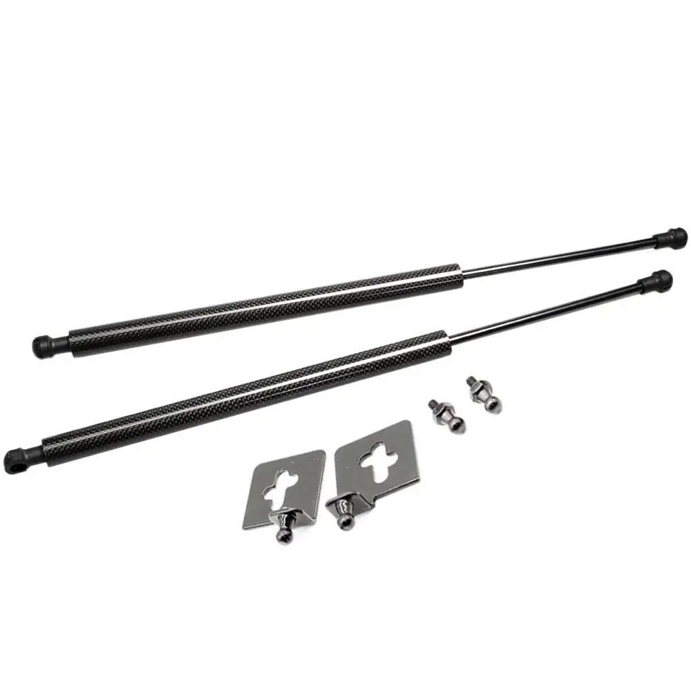 black carbon fiber Для Mitsubishi Pajero/Montero Sport 2009- 4x4 аксессуары для звукоснимателя передний капот газовые стойки подъемная поддержка Газовый амортизатор - Цвет: black carbon fiber
