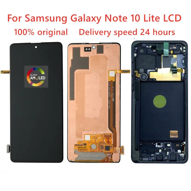 

AMOLED for Samsung Galaxy Note 10 Lite Lcd Display Touch Screen Digitizer With Frame For Samsung Note10 Lite N770