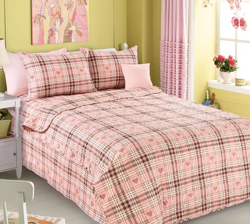 IV Дизайн в клетку Симпатия. Стеганое покрывало из перкаля для детей ясли Ткань