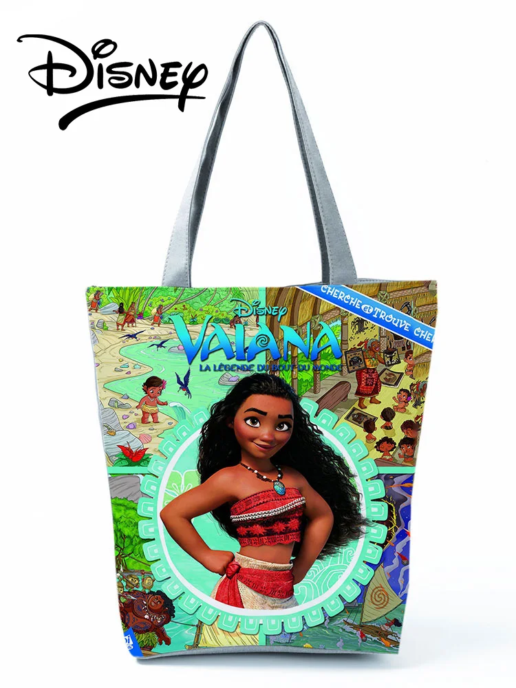 Сумки Disney Moana мультяшная Черная женская сумка на плечо для девушек Экологически
