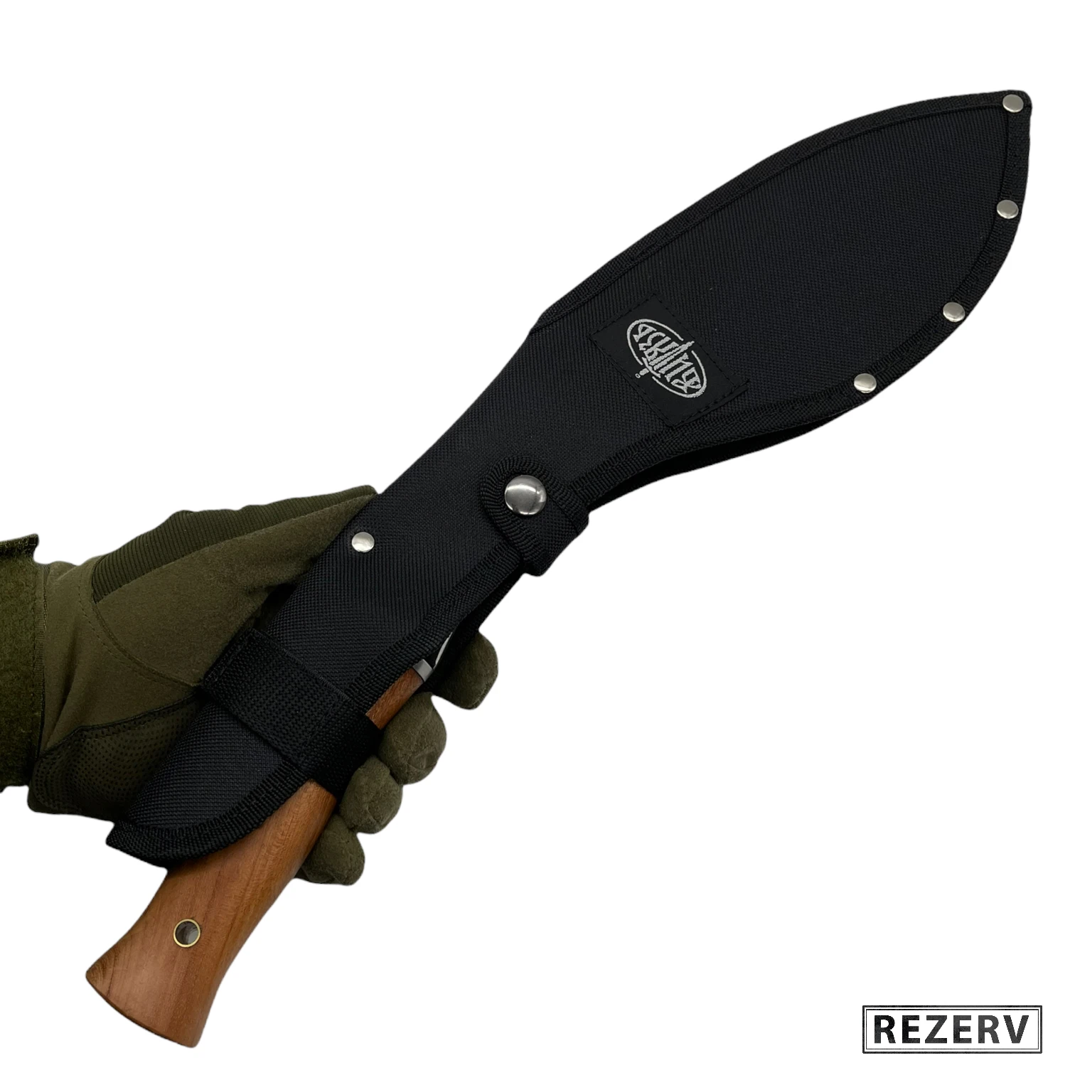Machete Kukri &quotNepal&quot tourist steel 420 blade Black handle wood nylon case (vitaz b309-33) |