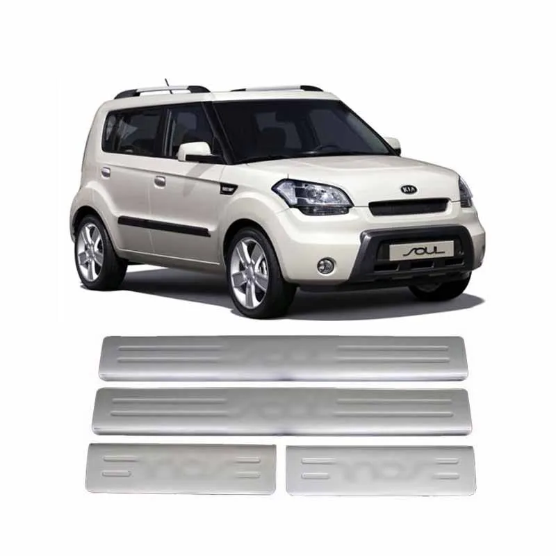 Автомобильный порог протектор порога Крышка для хромированного Kia Soul 4 шт. S.Steel 2008