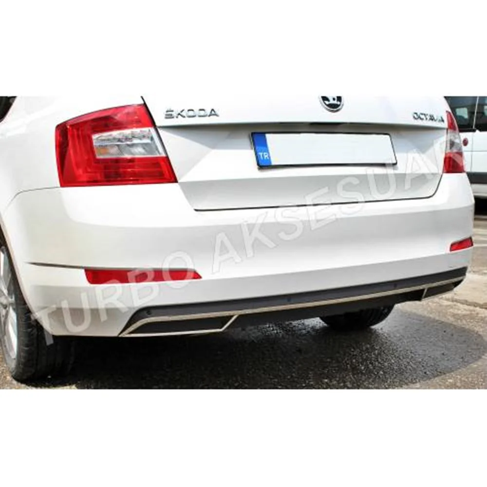 Хромированный наконечник выхлопной трубы для Skoda Octavia A7 задний диффузор 2 шт. 2013 и