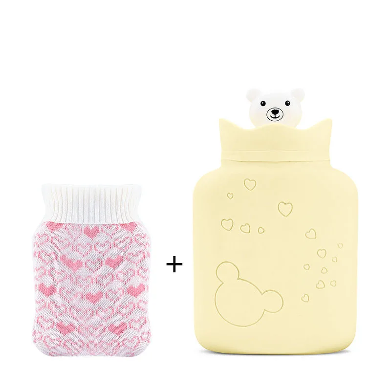 Милая сумка для горячей воды ручная грелка мини мультяшная силикагелевая теплая