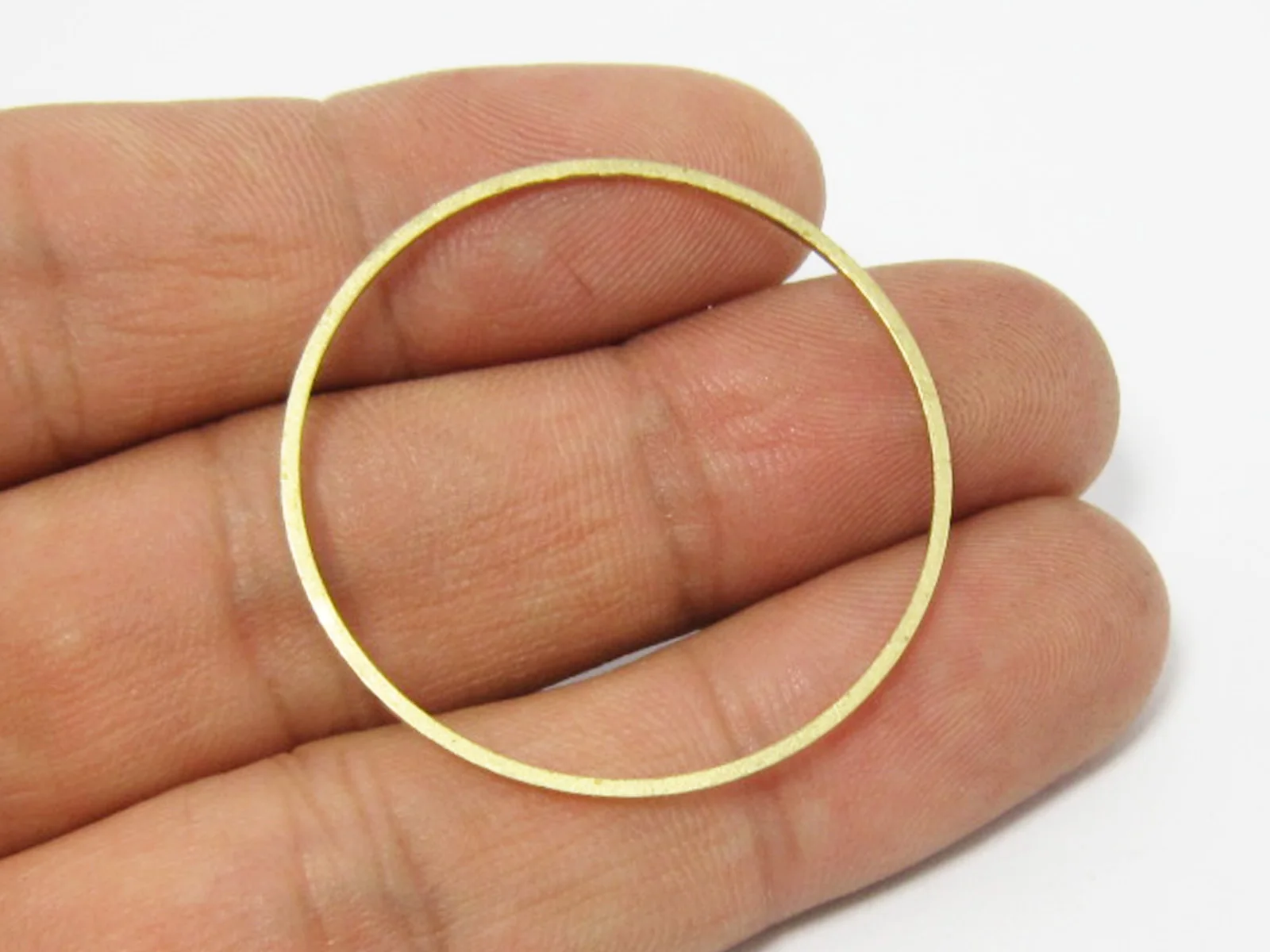 Латунная фурнитура 35x1 мм круглые латунные серьги 50 шт. R162|Ювелирная и компоненты|