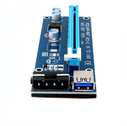 6 шт. Райзер для видеокарты Riser ver. 006C 006 C MOLEX PCI-E 1X - 16X плата расширения |