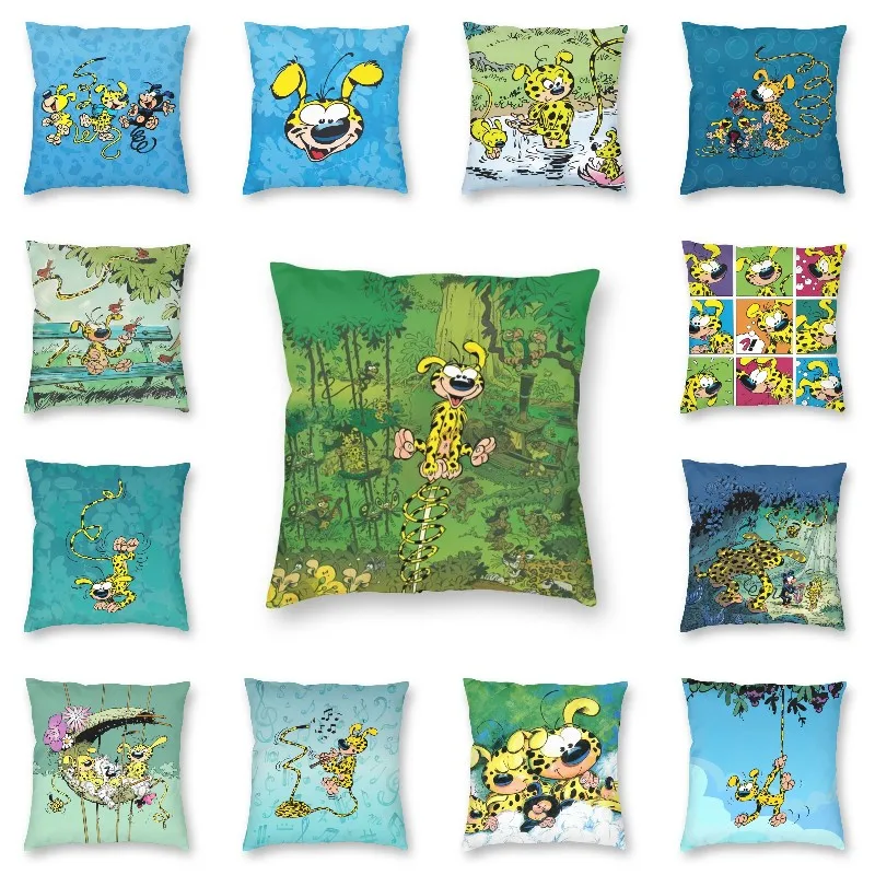 

Marsupilami Spring Original Throw Pillow Case Decoration Custom Square Comic Strip Cartoon Cushion Cover 40x40cm Pillowcover