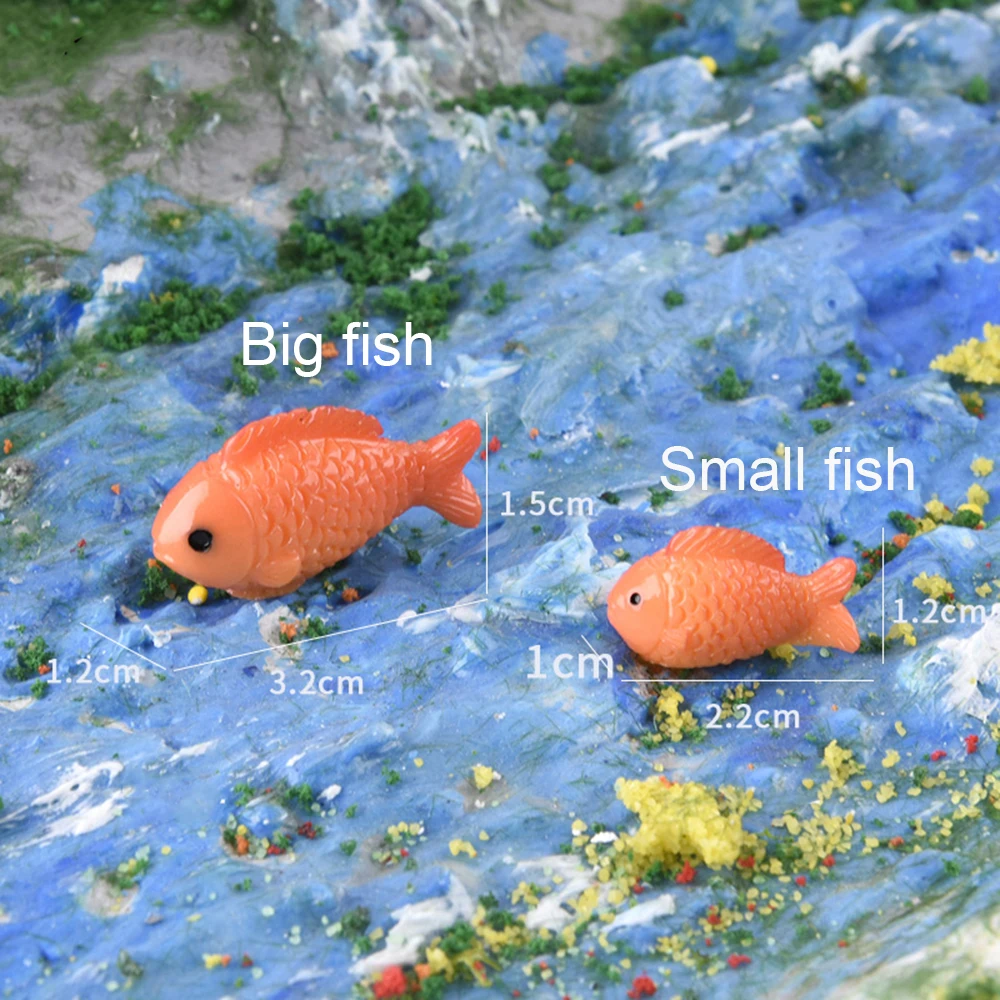 

1pcs/2pcs/3pcs Simulation Mini Orange Fish Model DIY Manual Materials Micro Landscape Sand Table Indoor Outdoor Animal Ornaments