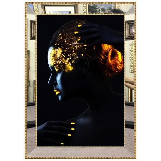 Beste Luxe Spiegel Omlijst Digitale Canvas Schilderij 70*100 Cm