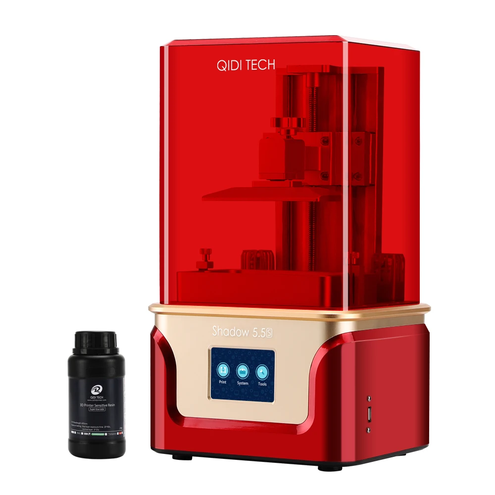 QIDI TECH SLA/LCD 3D принтер Shadow 5 S УФ ЖК полимерный с двойным линейным Рельсом оси z размер