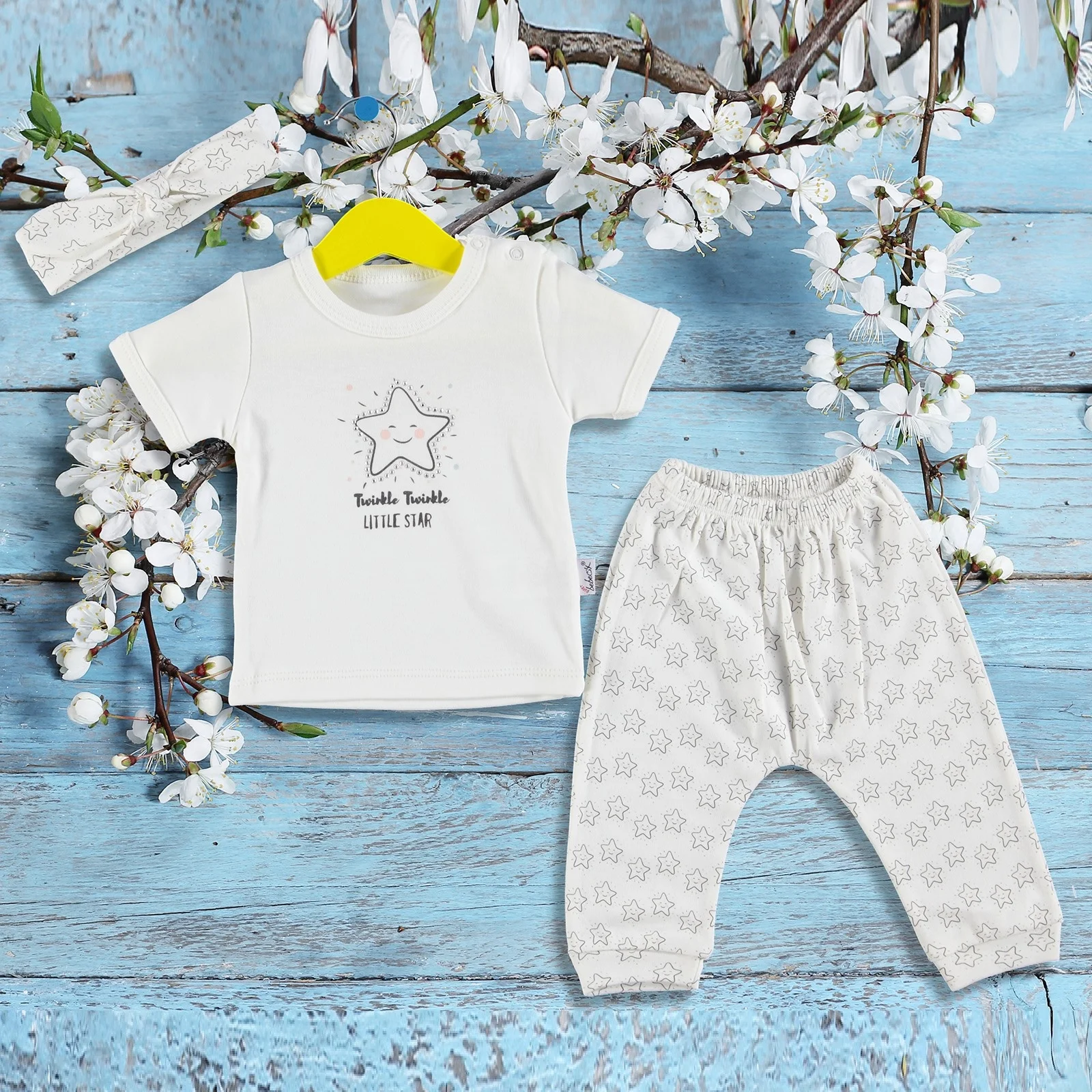 Ebebek Bebecix Baby Little Star Толстовка брюки набор повязок| |