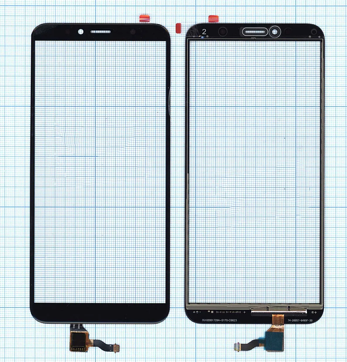 Сенсорное стекло (тачскрин) для Huawei Honor 7A Pro Y6 2018 черное | Мобильные телефоны и