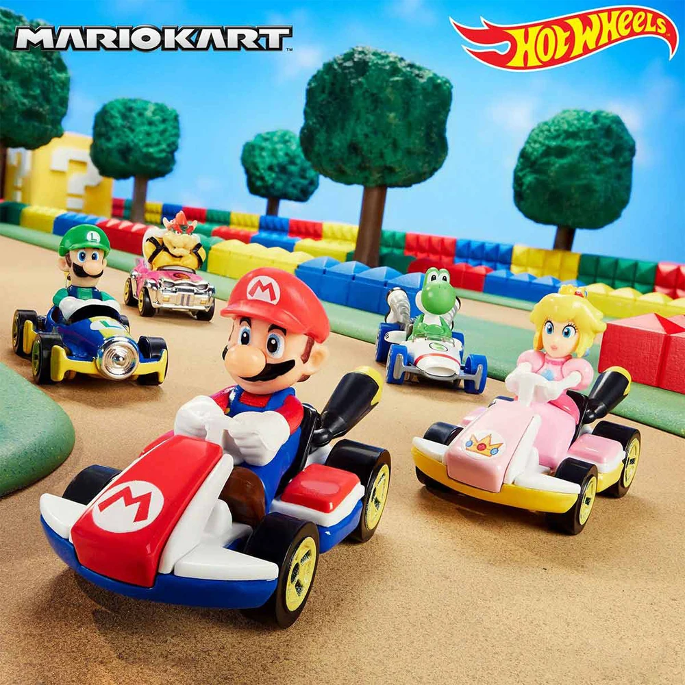 Hot Wheels Mario Kart автомобили с персонажами Оригинальные рождественские подарки на