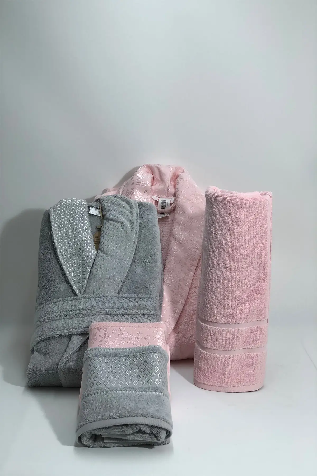 

zdilek Concept Home Textile Bathrobe Set Double Person 100% Cotton