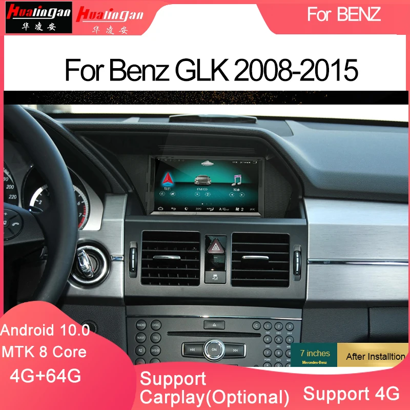 Hualingan для (8809 1)7 &quotантибликовый автомобильный стерео forbenz GLK android 9 0 4 + 32g gps плеер OBD