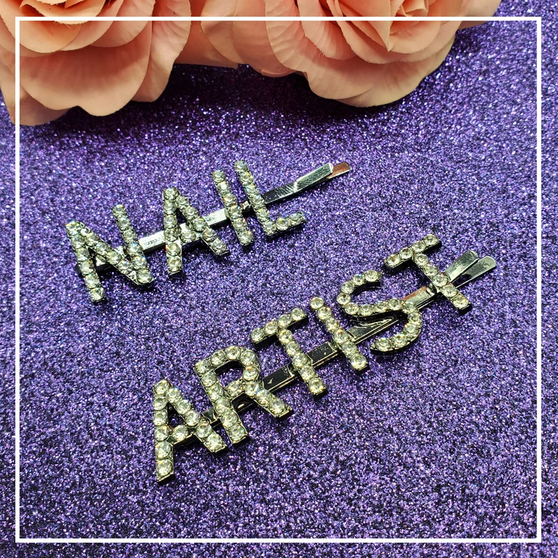 Новое поступление 2 шт./компл. заколки для волос с надписью аксессуары