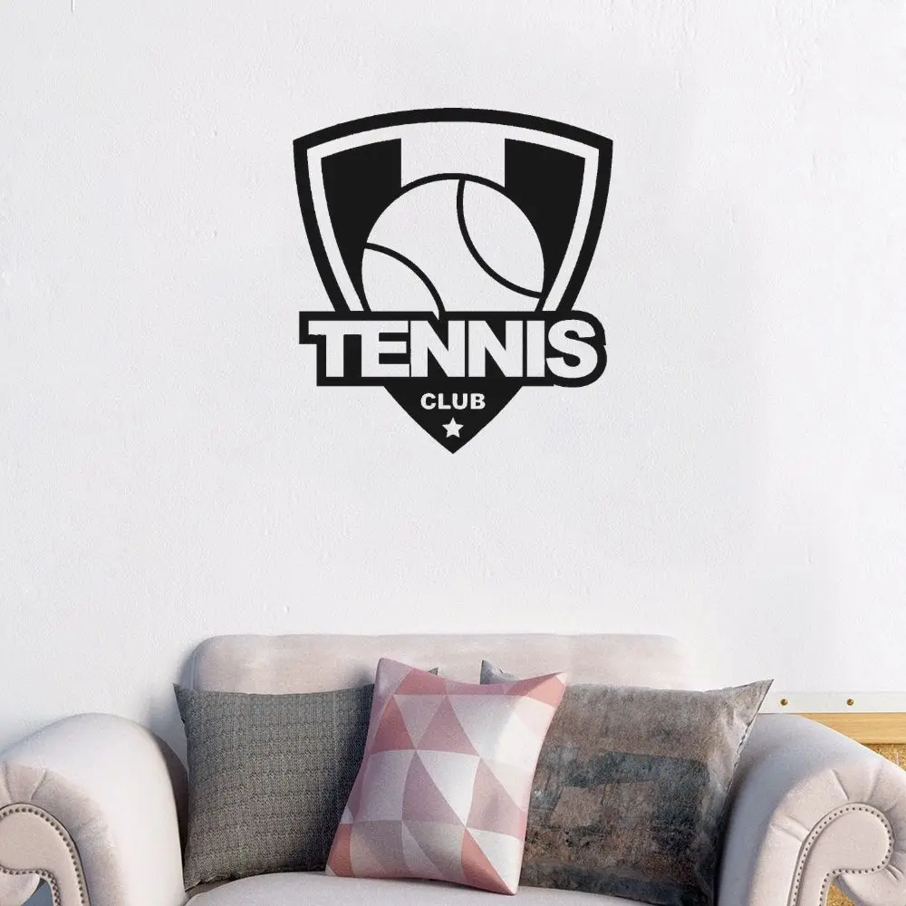 Tennis Club Emblem Wall Stickers Art Removable Sports Decal For Living Room Decoration A001116 | Дом и сад