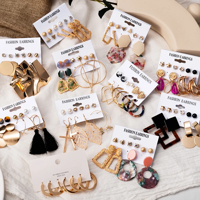 Новые яркие акриловые серьги-кольца в стиле ретро с кисточками большие золотые