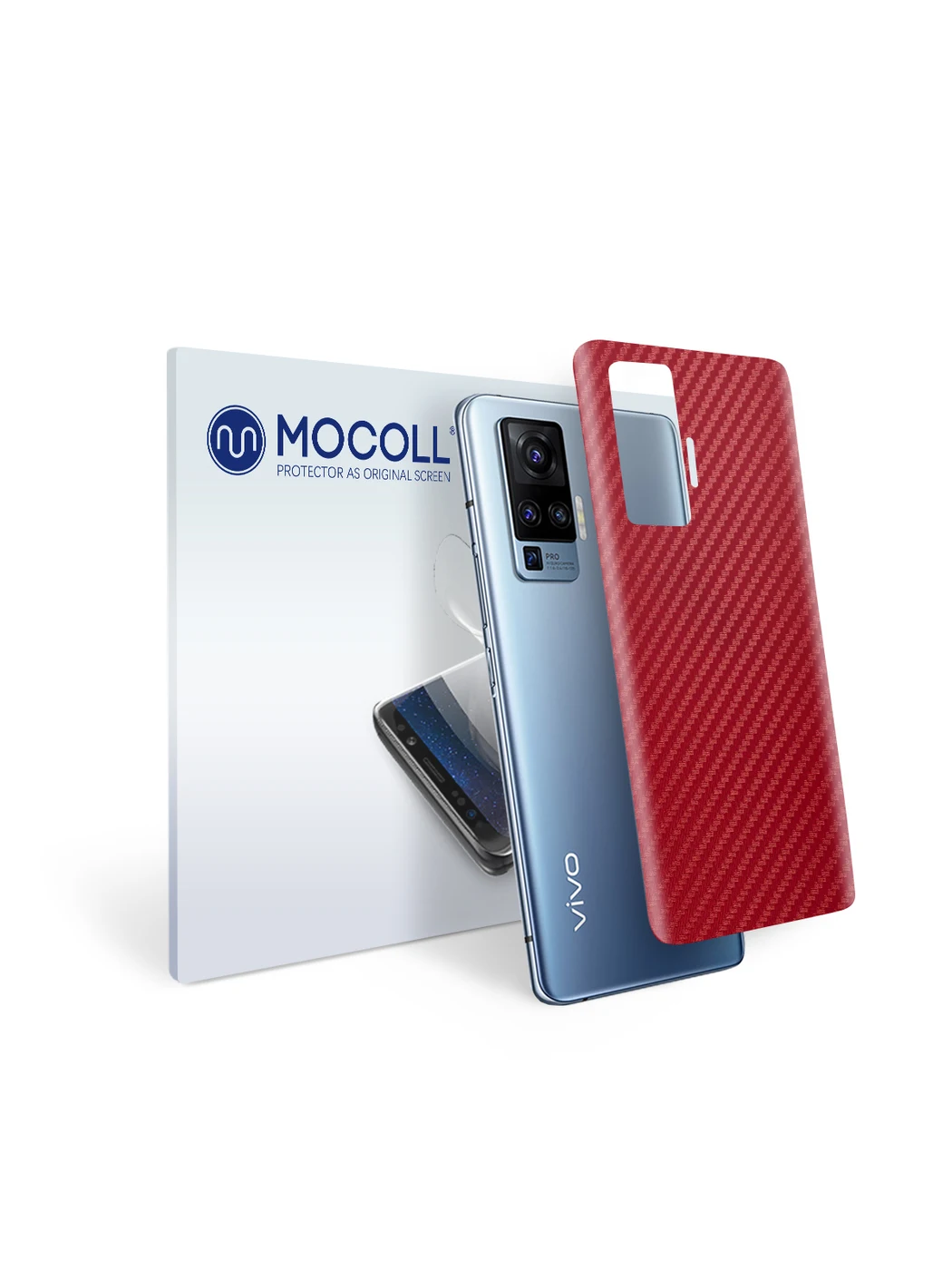 Пленка защитная MOCOLL для задней панели VIVO Z1/Z1i/Z1 Lite карбон красный|Защита экрана| |