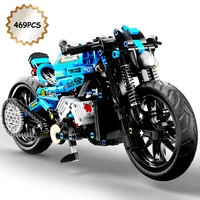 technical moc expert off road motorcycle model building blocks locomotive diy bricks assembly toys gift for children boys