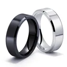 Простое кольцо на юбилей для мужчин и женщин, титановое обручальное кольцо, полированное коктейльное кольцо, женские кольца