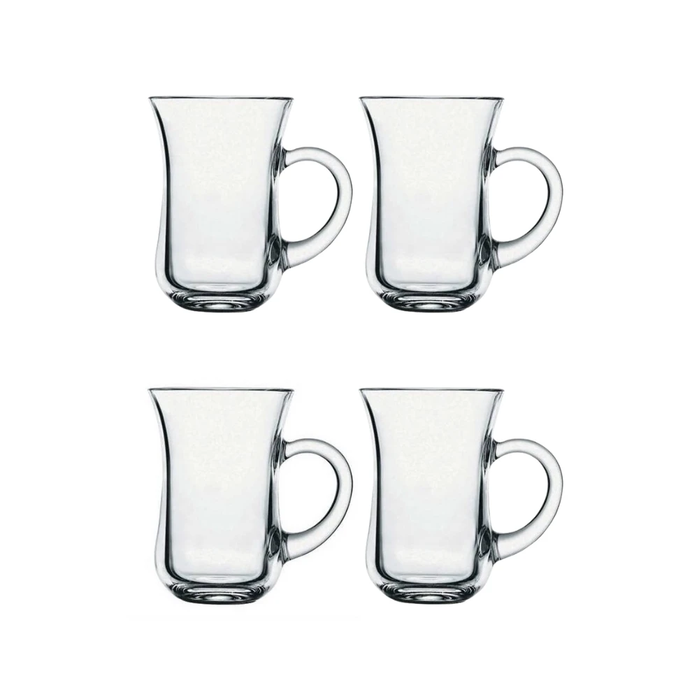 glasses turkish tea cups set of 6 pcs thin waist 2 types high quality with handle 125 and 140 cc traditional english tea service free global shipping