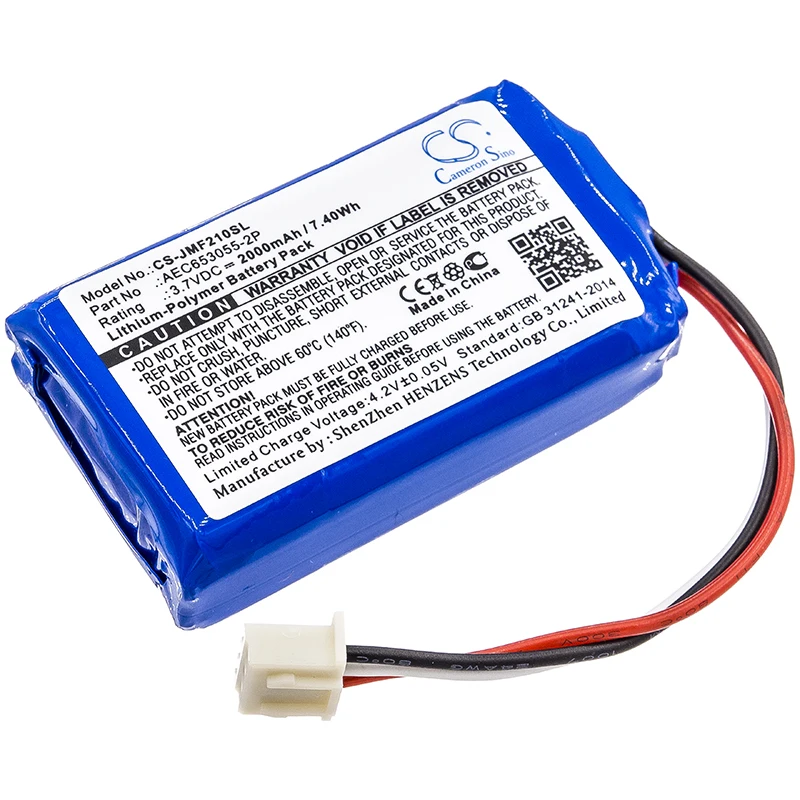 Аккумулятор для колонок AEC653055 2P JBL Flip 2 (2013) CS JMF210SL 3 7 в 2000 мАч|Батареи MP3/MP4 плееров| |