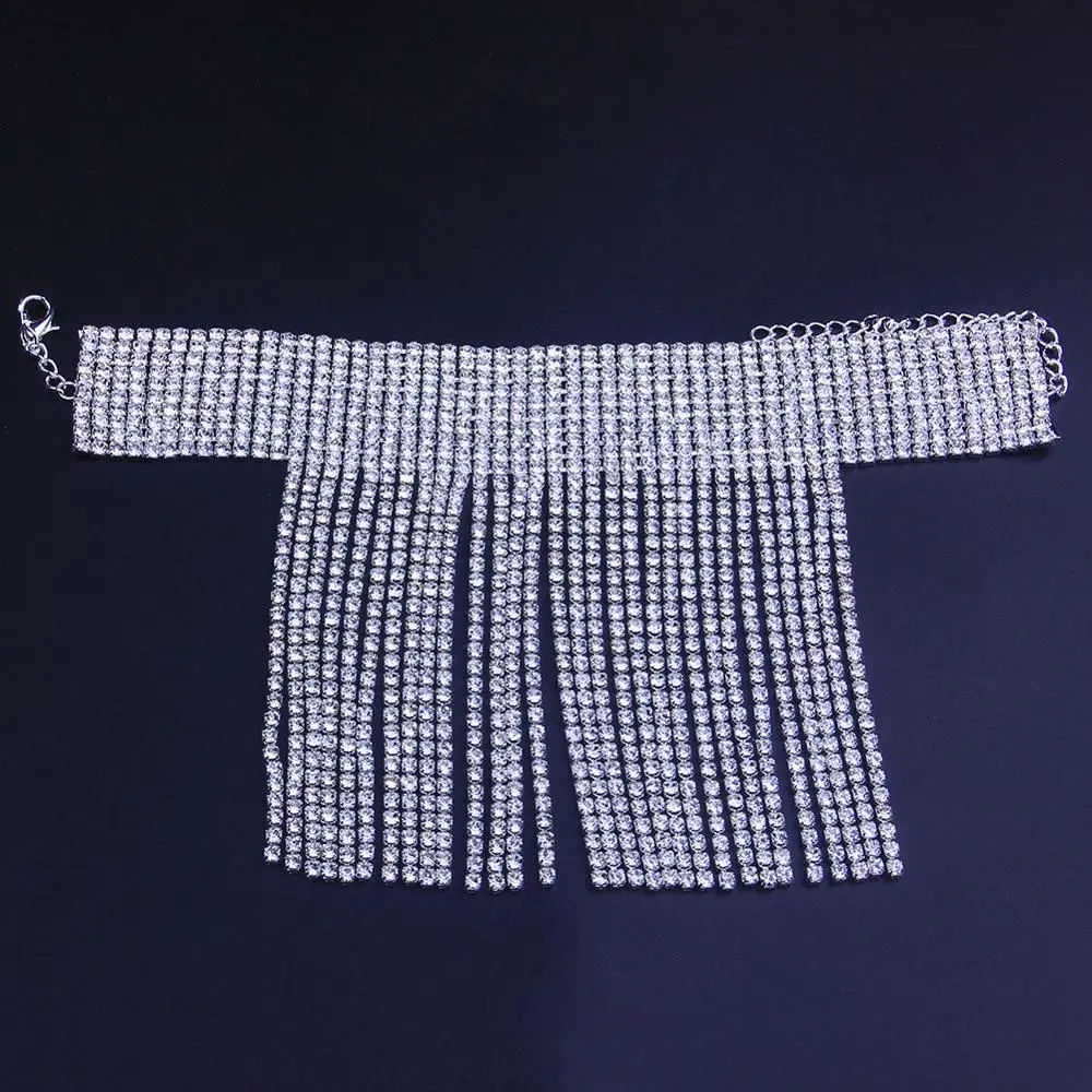 1 шт. очарование блестящие Длинная кисточка из горного хрусталя браслет браслеты