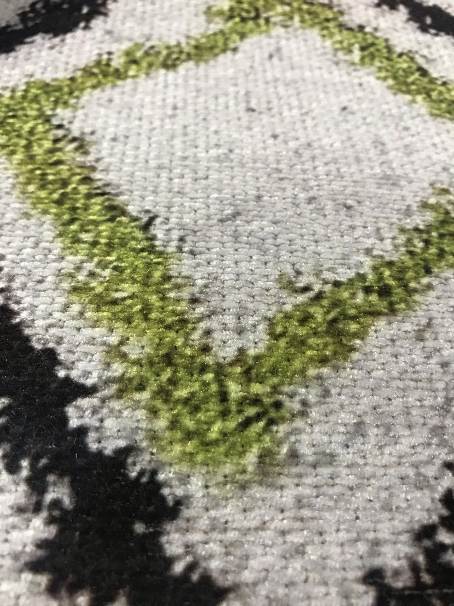 

Retro Morocco Style Digital Print Cotton Chenille Carpet Rug Light Gray