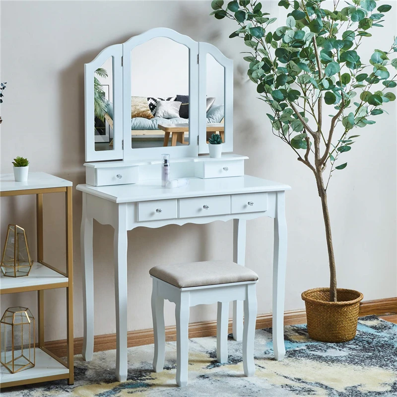 Набор для туалетного столика с мягкой скамейкой туалетный столик макияжа