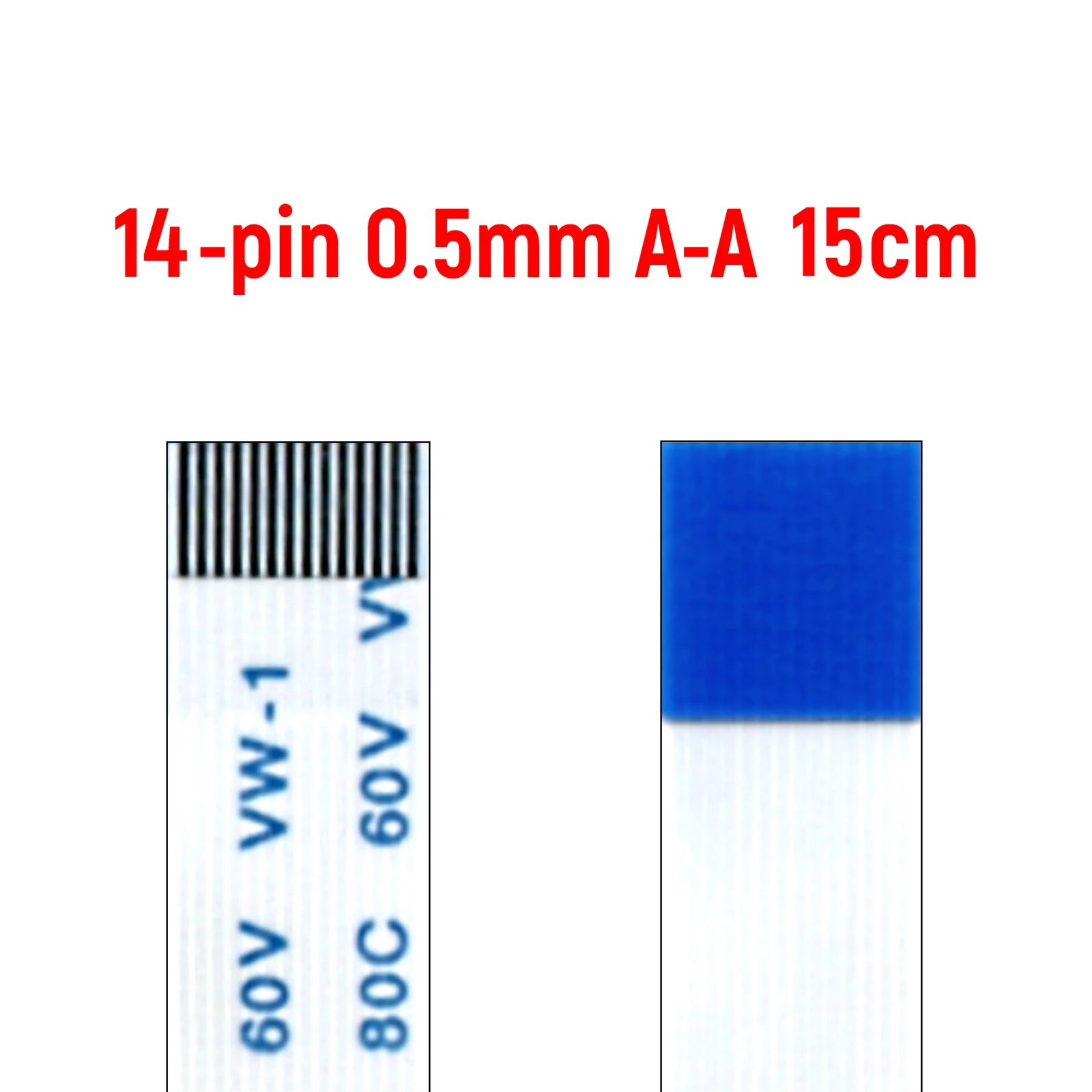 Шлейф FFC 14-pin Шаг 0.5mm Длина 15cm Прямой A-A AWM 20624 80C 60V VW-1 | Компьютеры и офис