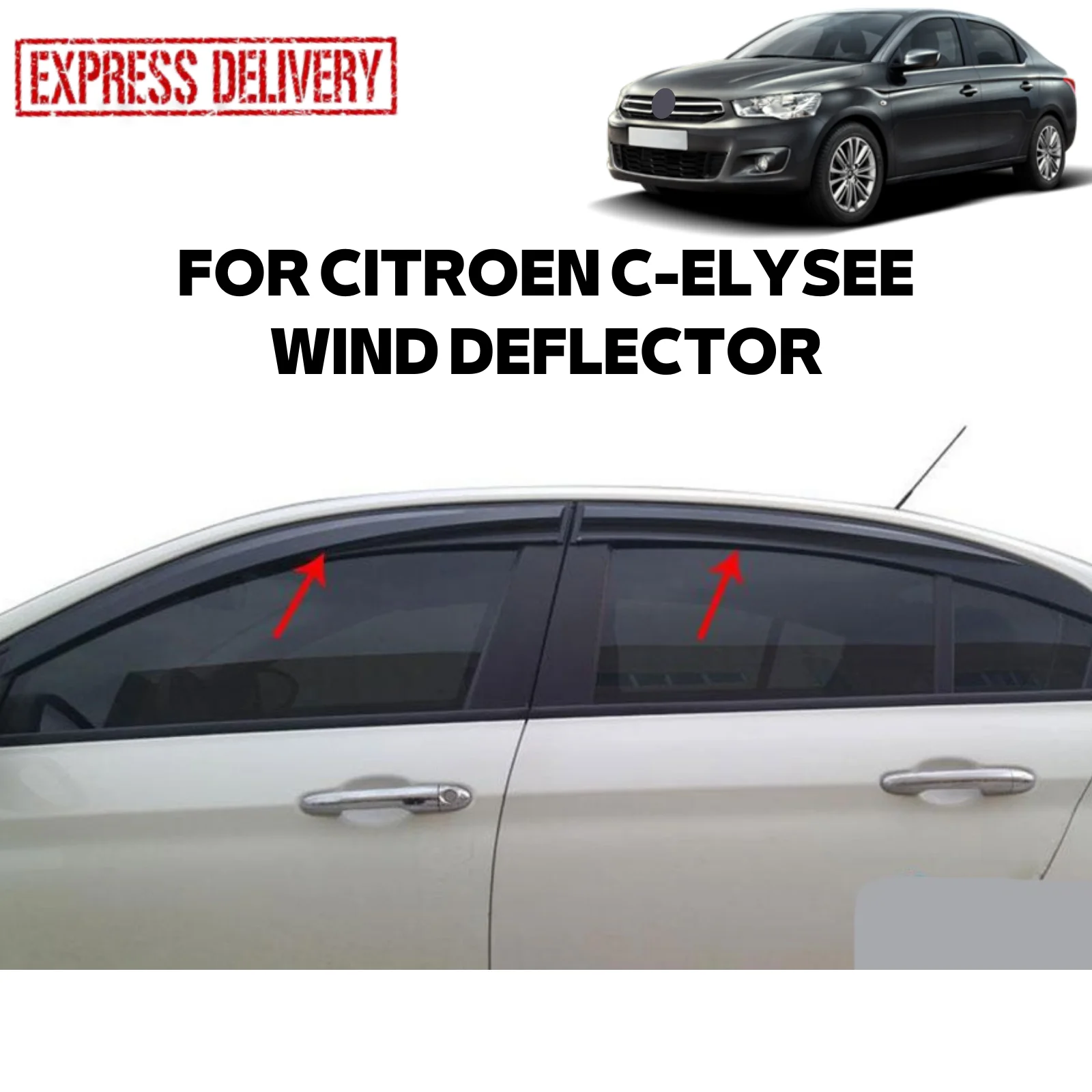 

Для CITROEN C-ELYSEE SD 2012-2021, стеклянный автомобильный аксессуар для защиты от дождя, Замена Дверей PARÇA