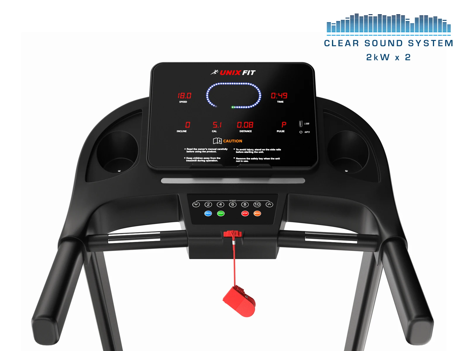 Беговая дорожка UNIXFIT ST-630R Black домашняя беговая спорт фитнес | Спорт и развлечения