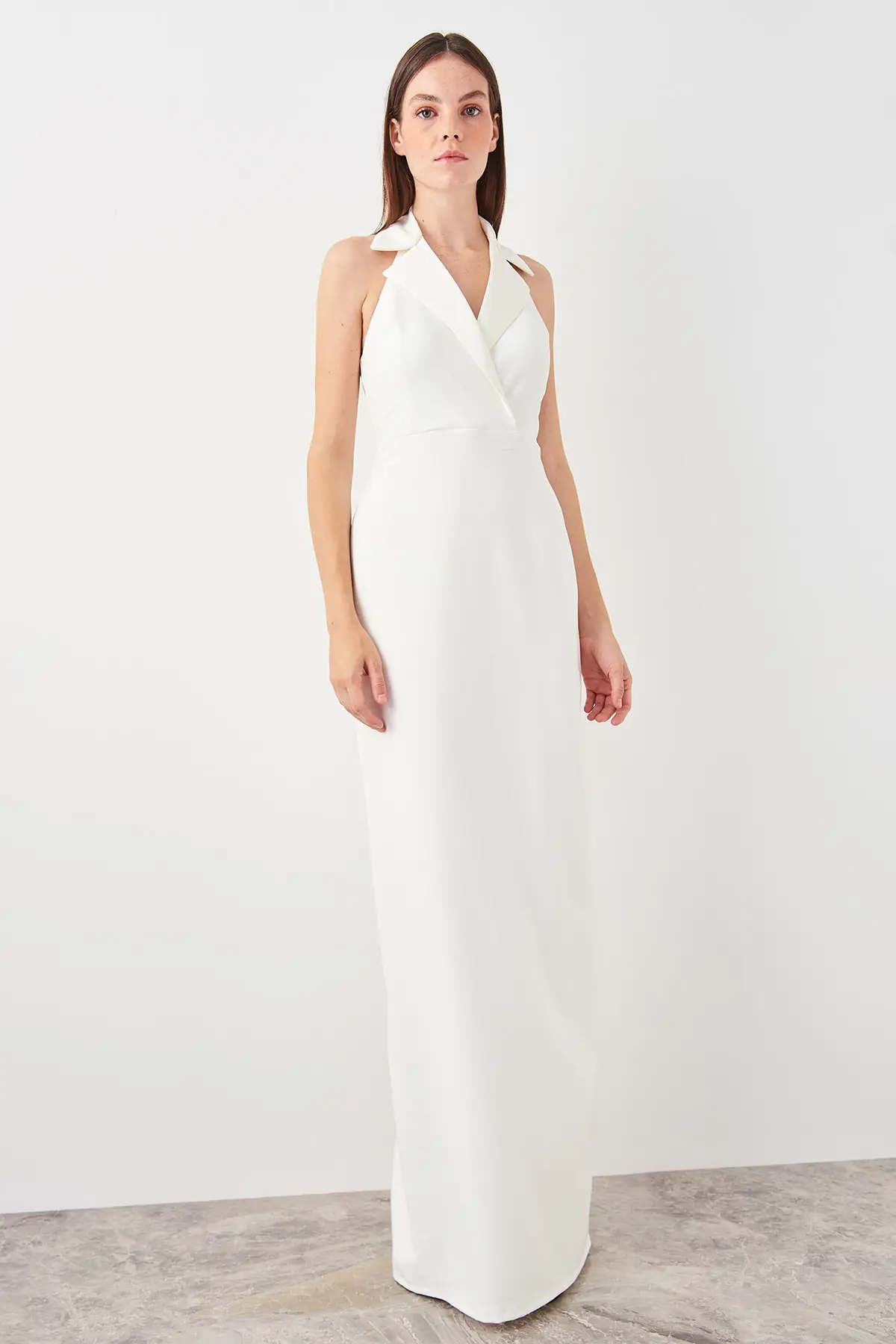 Вечернее платье с воротником Trendyol TPRSS19FZ0556 | Свадьбы и торжества