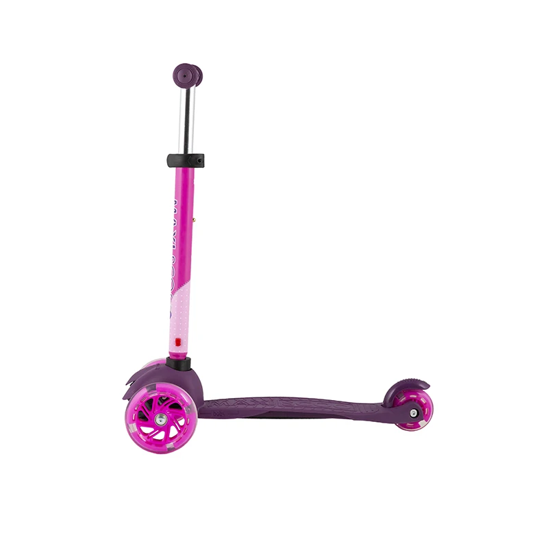 Kick scooter 3-х wheeled maxiscoo &quotBaby" (2021) with luminous wheels purple (msc-b082002) | Scooters Foot