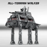 moc building block star series space wars all terrain tactical command walker small particle assembly toy birthday gift