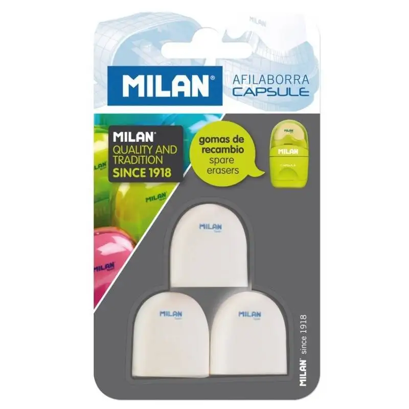 Ластик Milan Capsule для ластикоточилки (3 штуки) 140x82x25 мм BNM10258 973170 - купить по выгодной