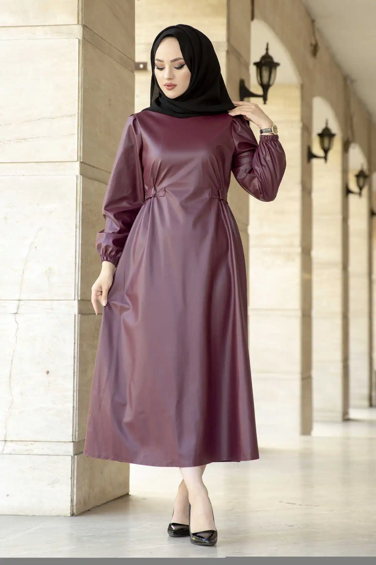 Женское кожаное платье комплект из двух предметов женская одежда с открытыми