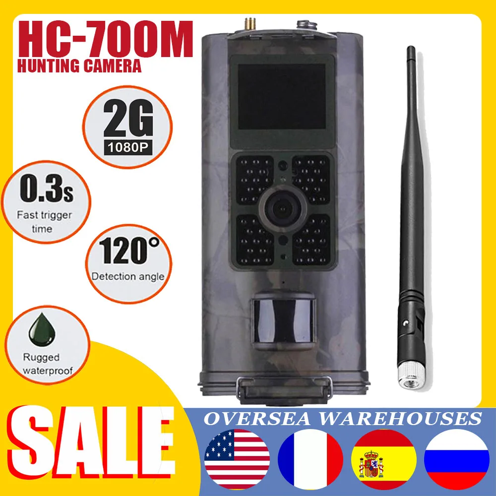 

HC700M Cellular Hunting Camera 2G GSM MMS SMS SMTP Trail Camera Mobile 16MP Night Vision Wireless Wildlife Surveillance